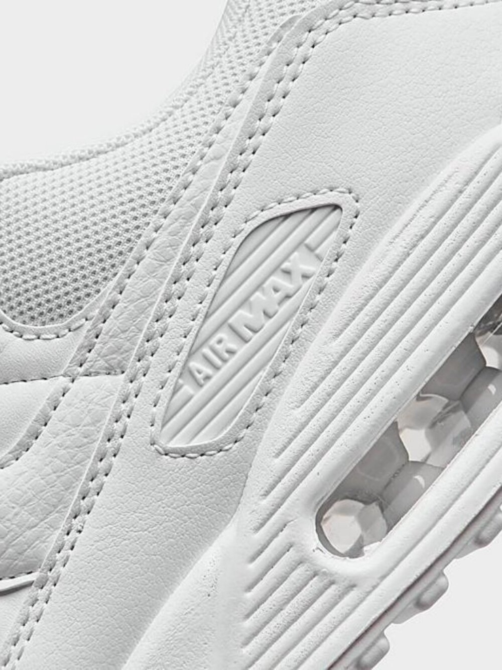 Women's Nike Air Max 90 Shoes - Triple White DH8010-100 - Picture 5 of 9